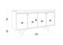 Hanah Home Consola Bled Antracita y Blanco
